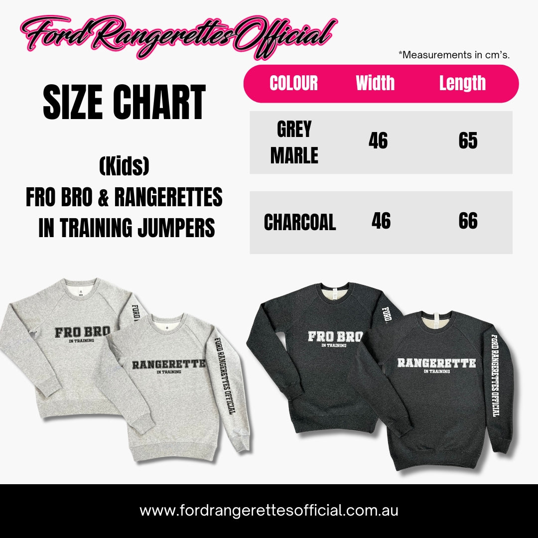 Kids 'FRO BRO & RANGERETTE IN TRAINING' Crew Sweatshirts