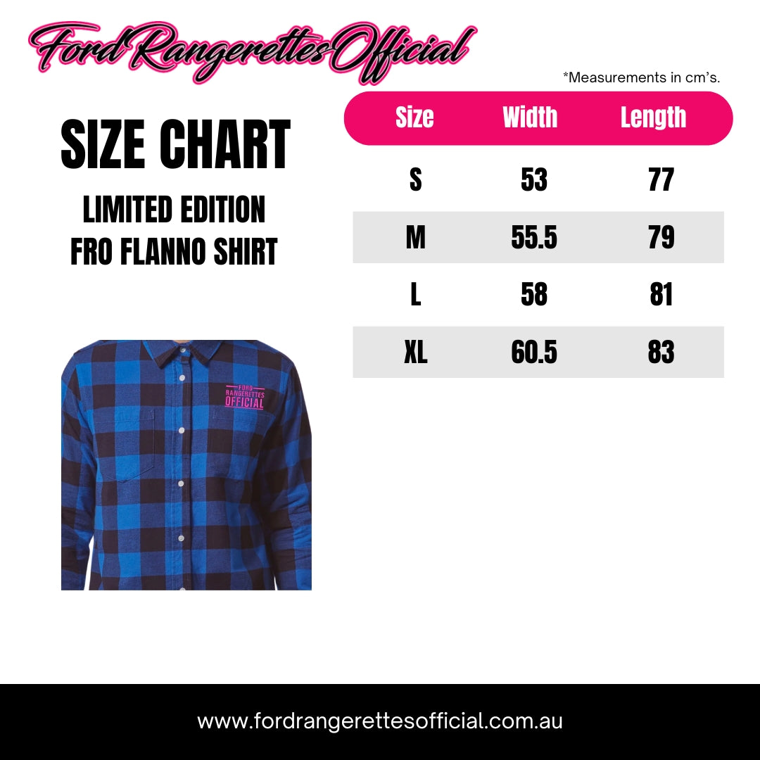 LIMITED EDITION Unisex Ford Rangerettes Official 4x4 Crew Flannelette Shirt