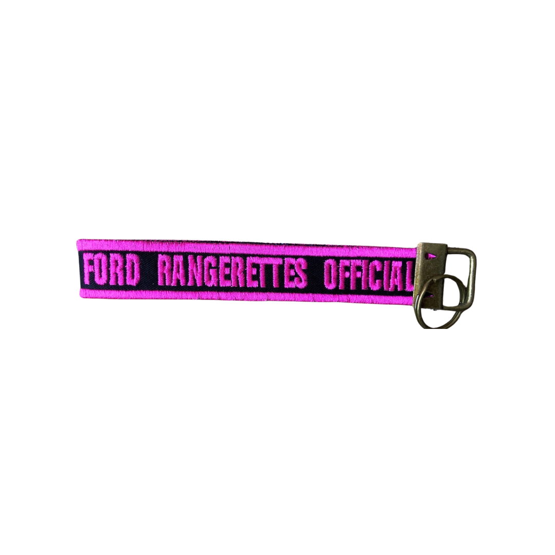 Hot Pink Embroidered Key Fob Ford Rangerettes Official