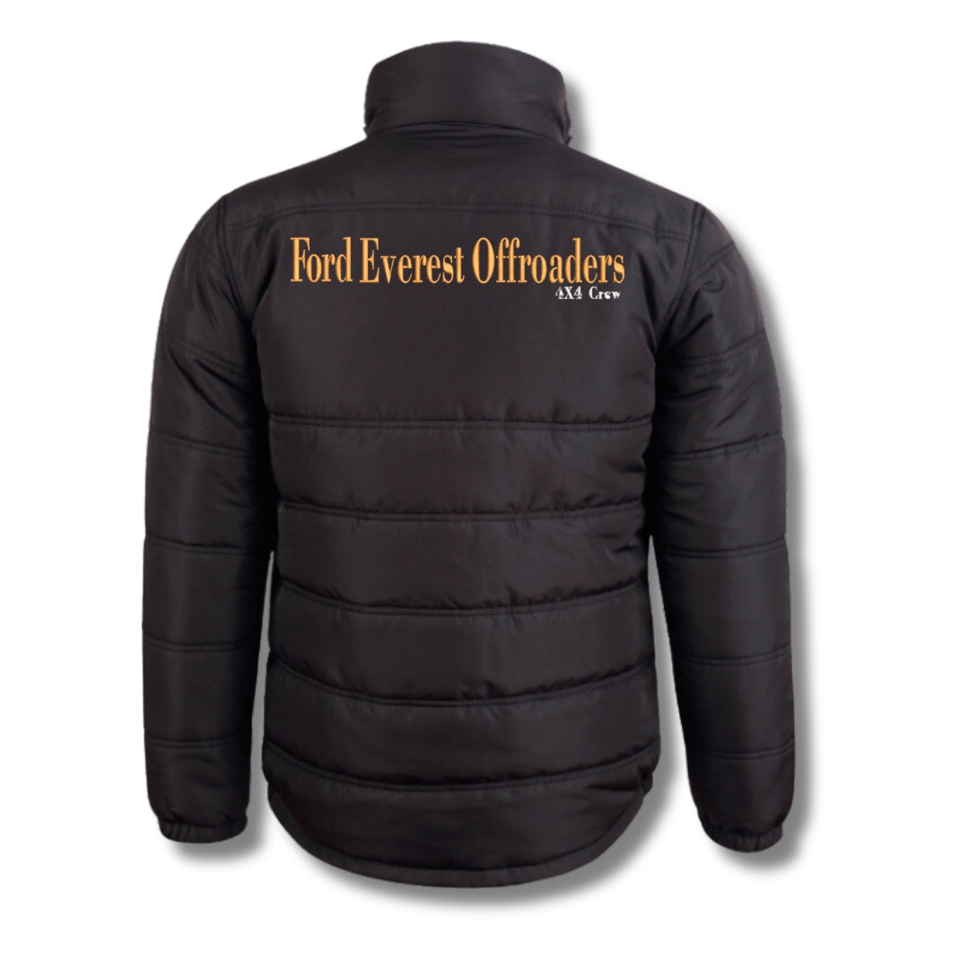 Heavy Quilted Ford EVEREST Offroaders 4x4 Crew Puffer Jacket