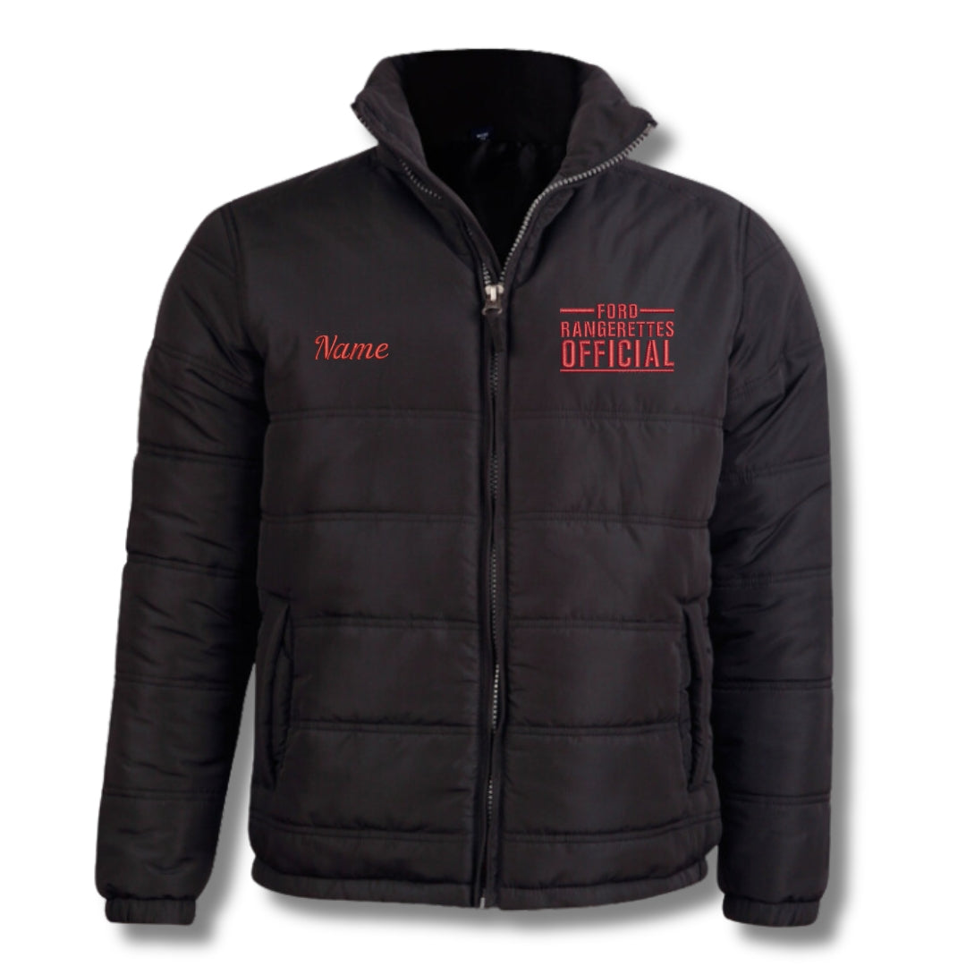 Red-FordRangerettesPufferJacketFront