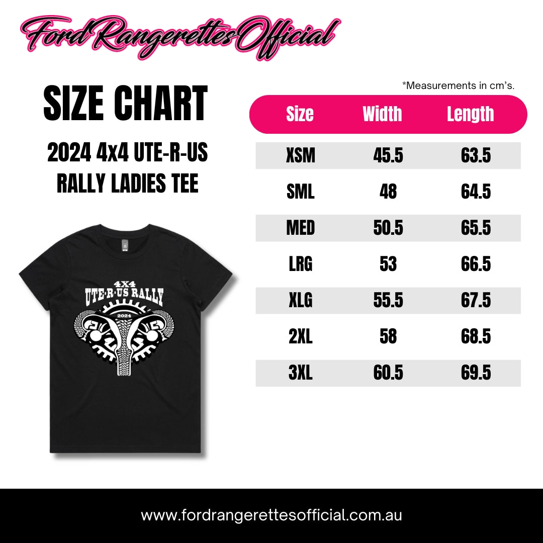 *Pre-Order: 4x4 Ute-R-Us Rally 2024 Ladies Fundraiser Tee