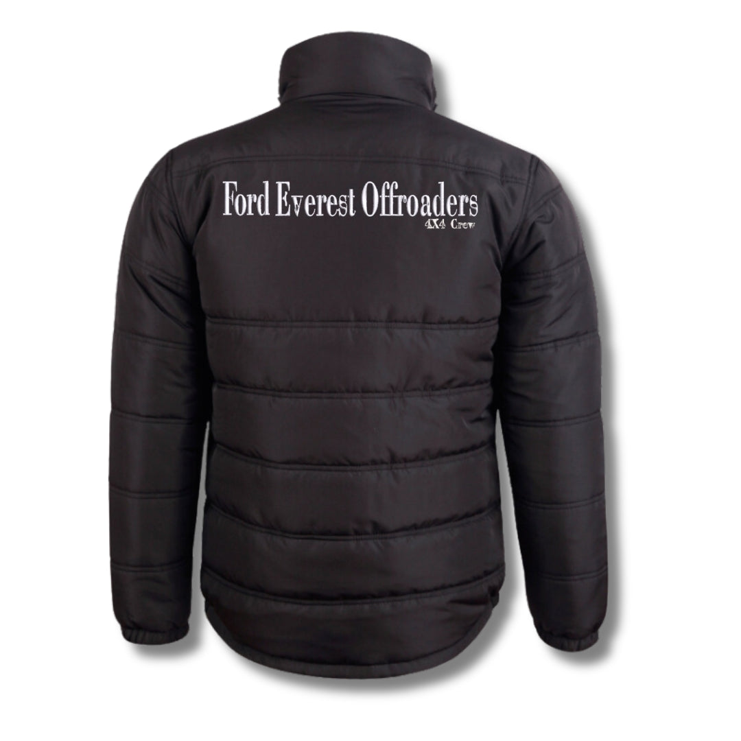 Heavy Quilted Ford EVEREST Offroaders 4x4 Crew Puffer Jacket