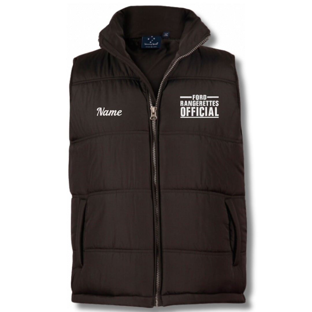 Ford Rangerettes Official Heavy Quilted Puffer Vest