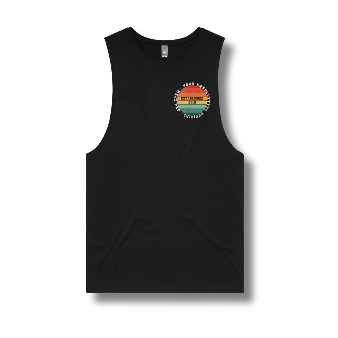 ‘Established 2018’ Ocean Sunset Logo Unisex Tank