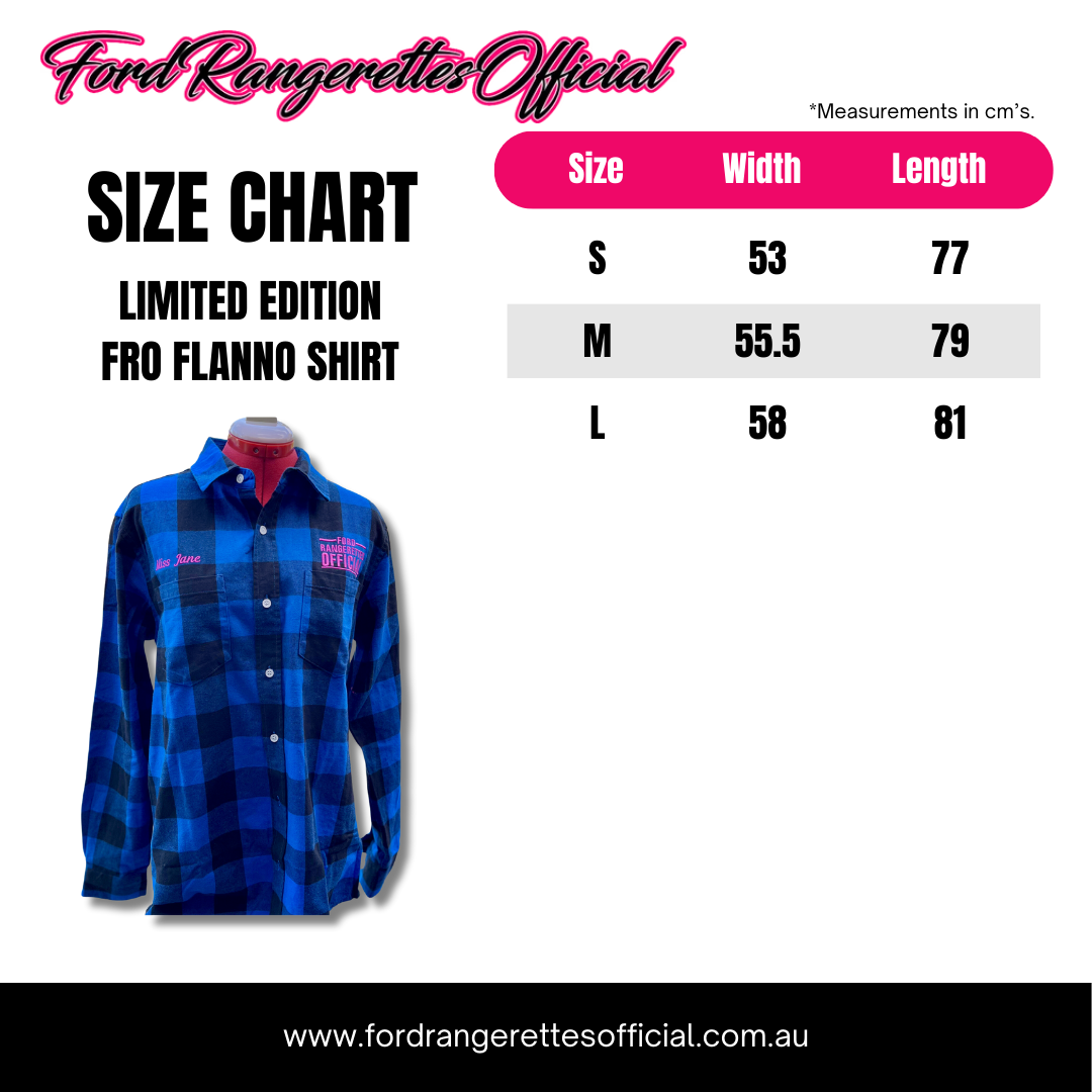 LIMITED EDITION Unisex Ford Rangerettes Official 4x4 Crew Flannelette Shirt