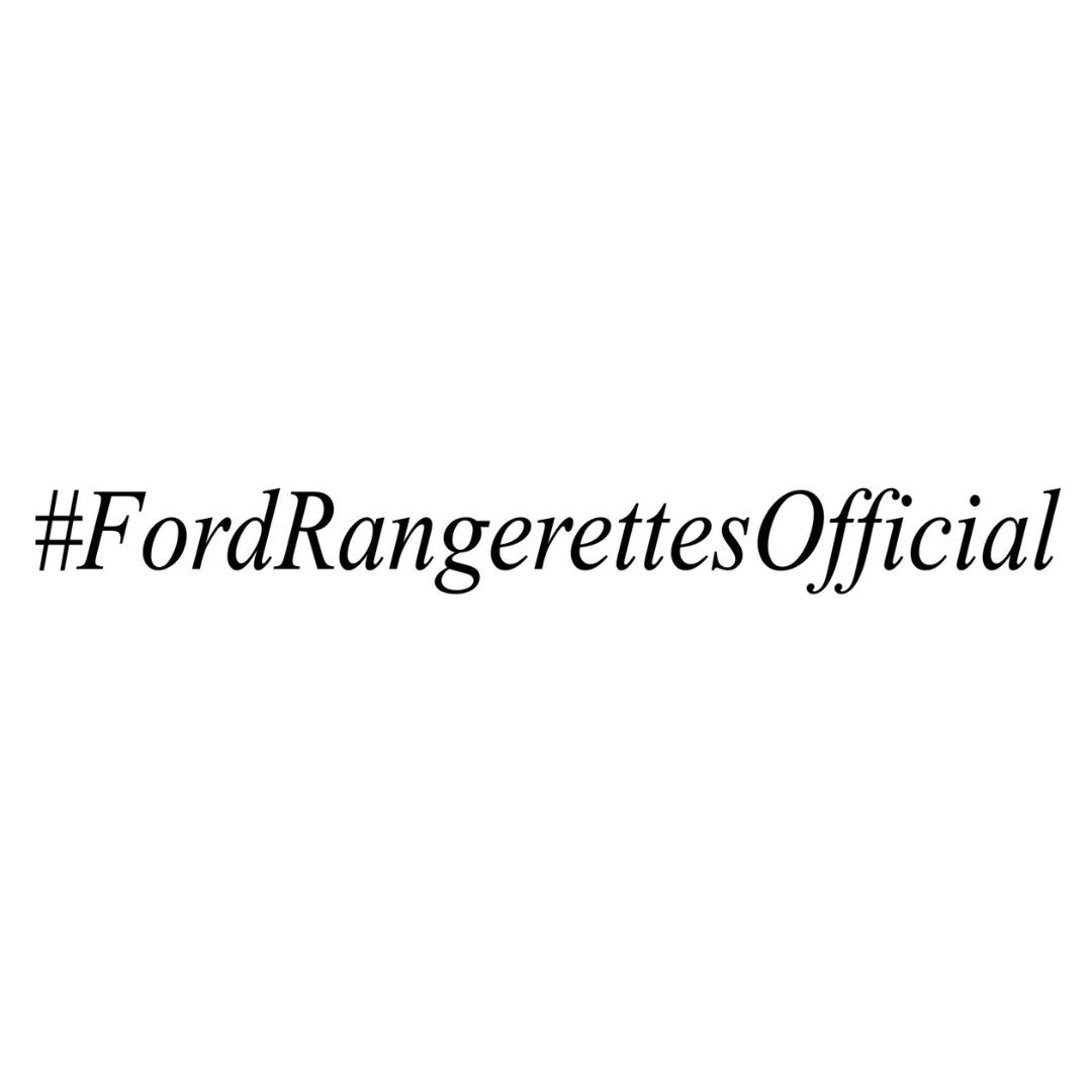 Ford Rangerettes Official hash-tag-italics-spotto decal sticker black
