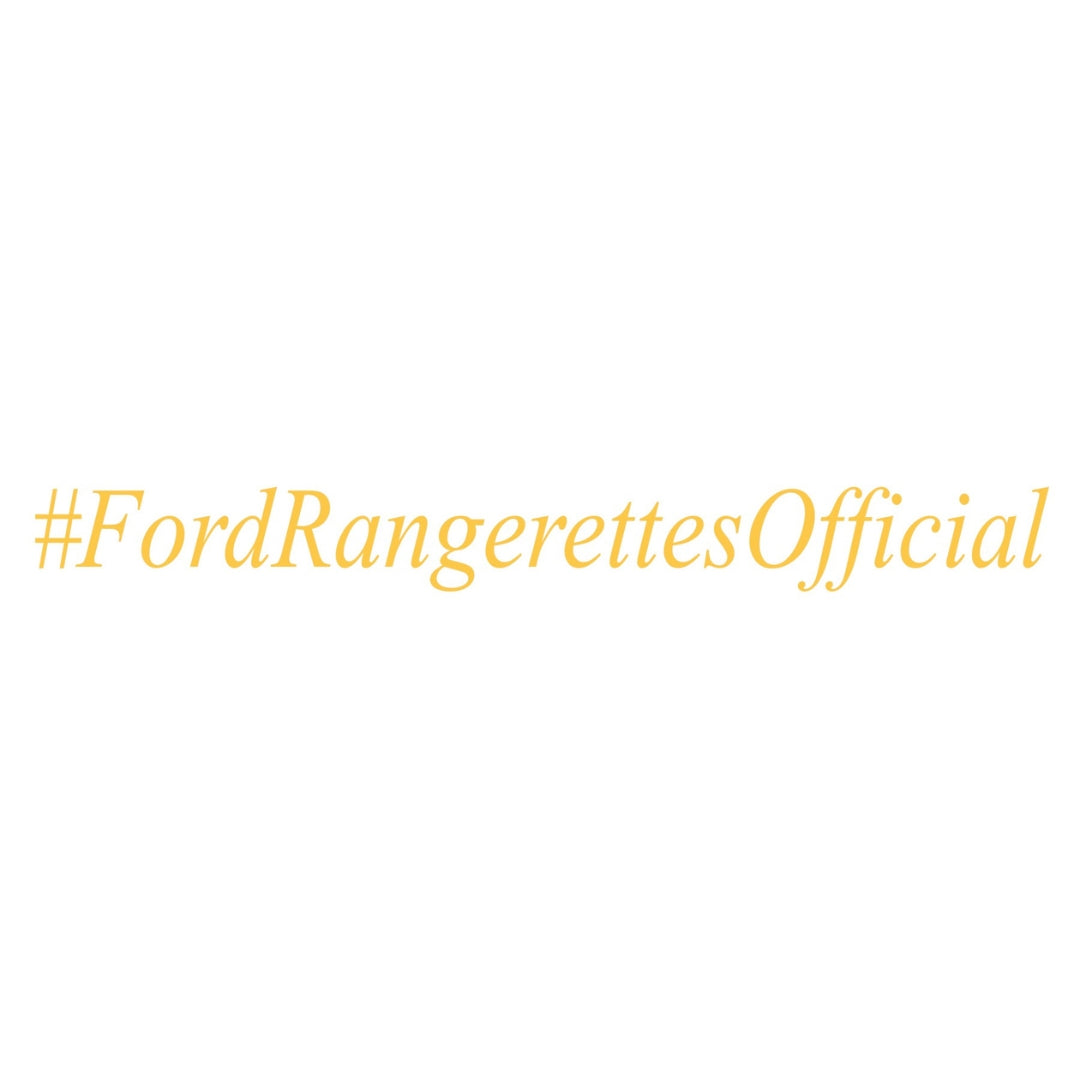 Ford Rangerettes Official hash-tag-italics-spotto decal sticker copper