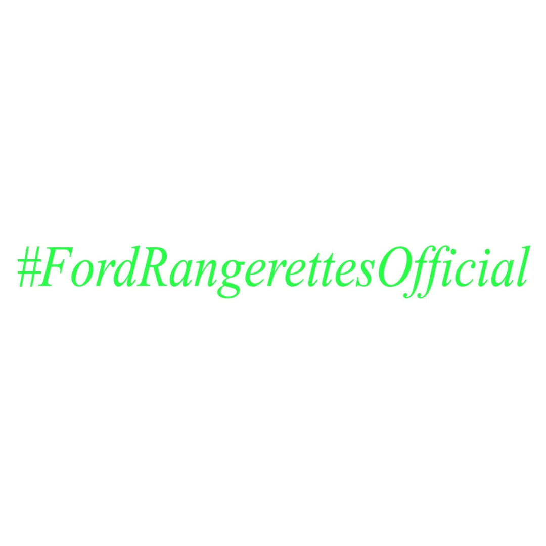 Ford Rangerettes Official hash-tag-italics-spotto decal sticker lime