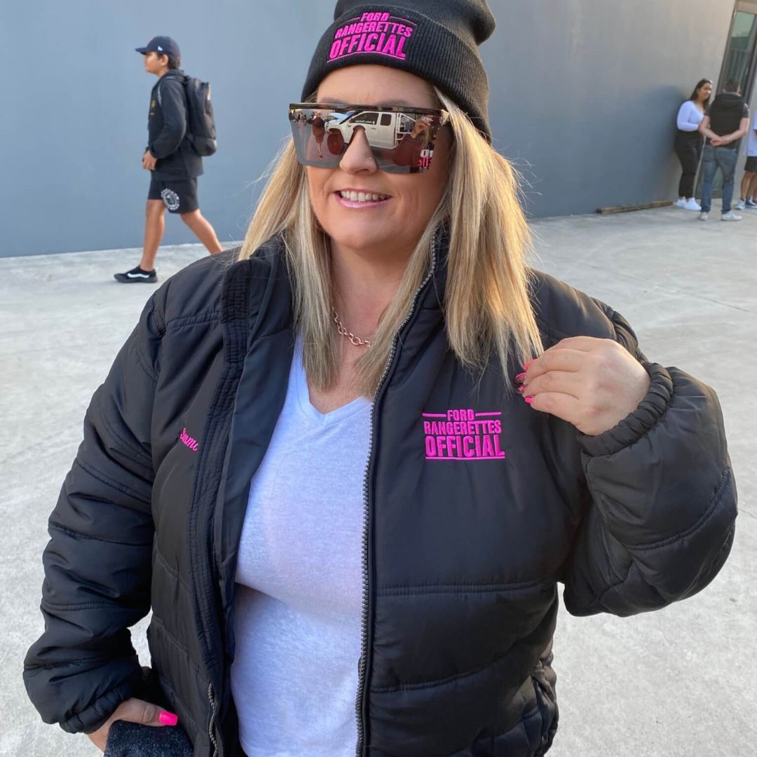 Heavy Quilted Ford Rangerettes Official 4x4 Crew Puffer Jacket