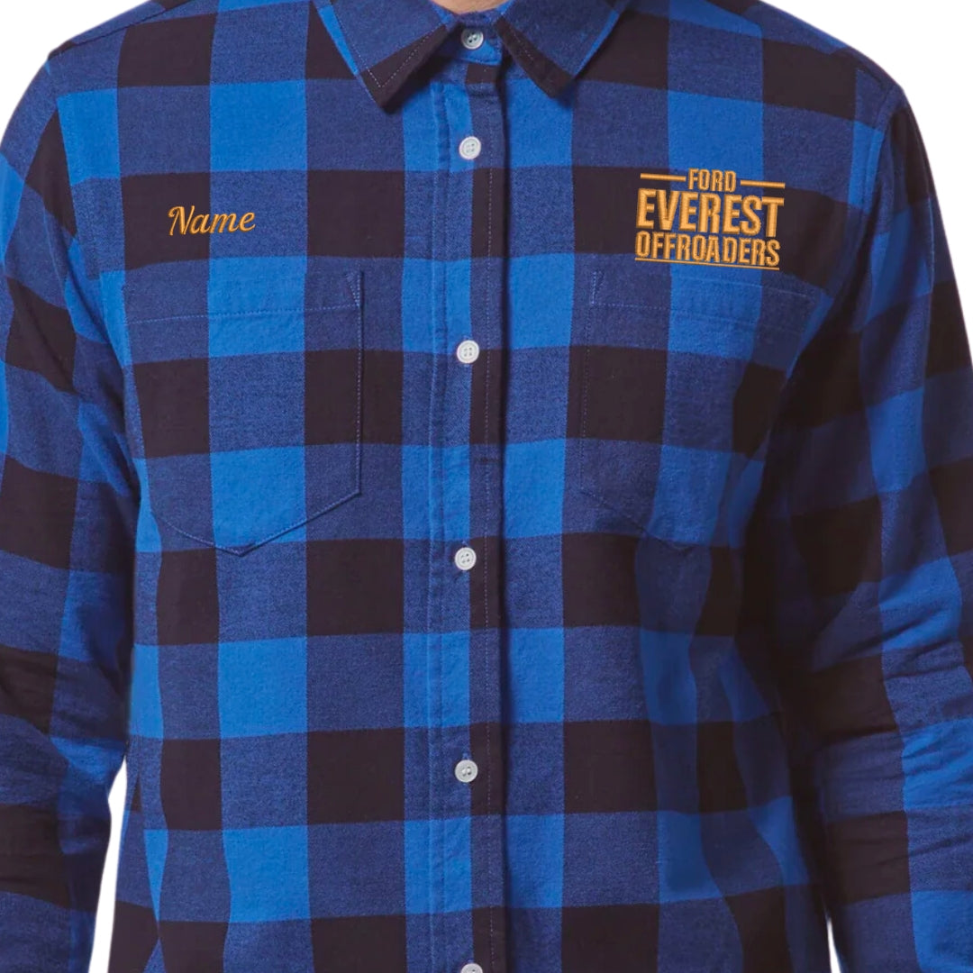 LIMITED EDITION Unisex Ford Everest Offroaders 4x4 Crew Flannelette Shirt