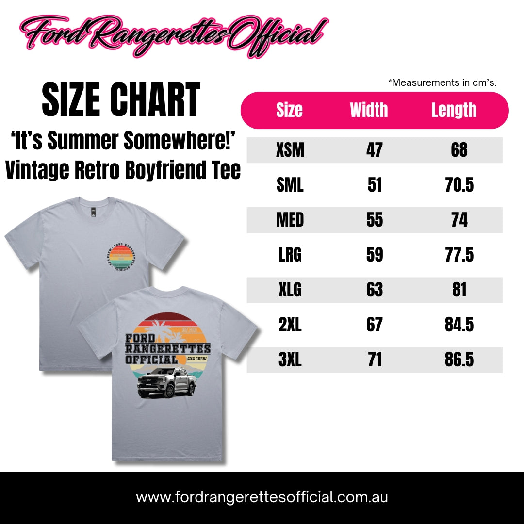 *Pre-Order: ‘It’s Summer Somewhere!’ Vintage Retro Boyfriend Tee