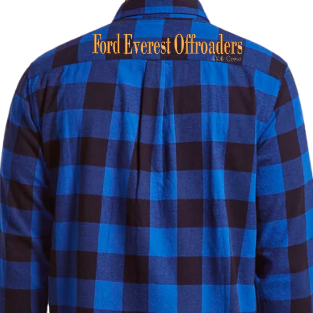 LIMITED EDITION Unisex Ford Everest Offroaders 4x4 Crew Flannelette Shirt